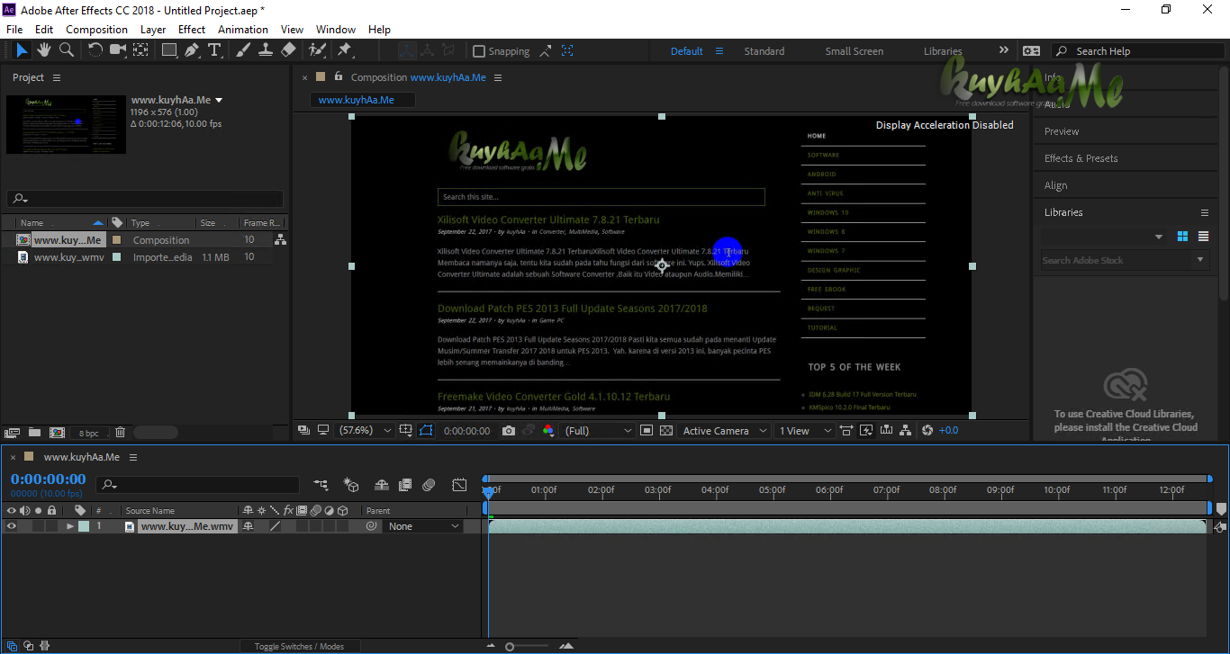 Adobe After Effects CS6 11.0.2.12 x64 Full Version