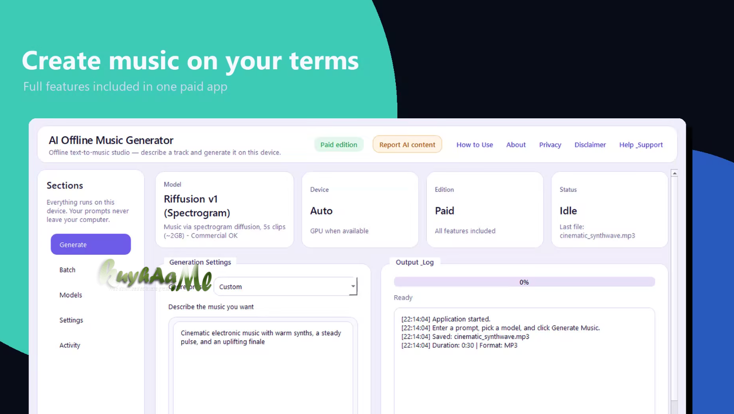 AI Offline Music Generator 2.1.4 Full