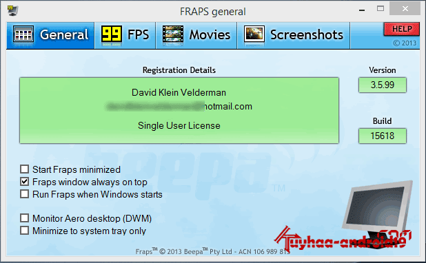 Beepa Fraps 3.5.99 Full Version