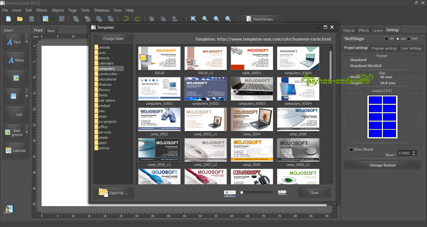 Business Cards MX 5.00 Full Terbaru