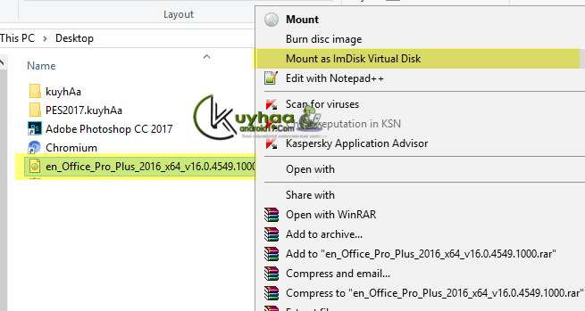 Cara Mount File yang berformat ISO
