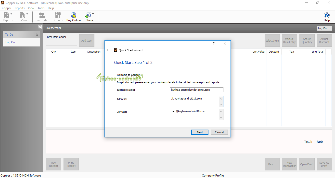NCH Copper Point of Sales Software 3.06 Full Terbaru