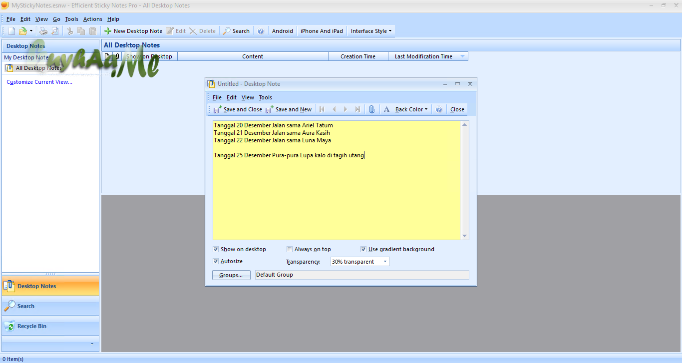 Efficient Sticky Notes Pro 5.50 Build 542 Terbaru