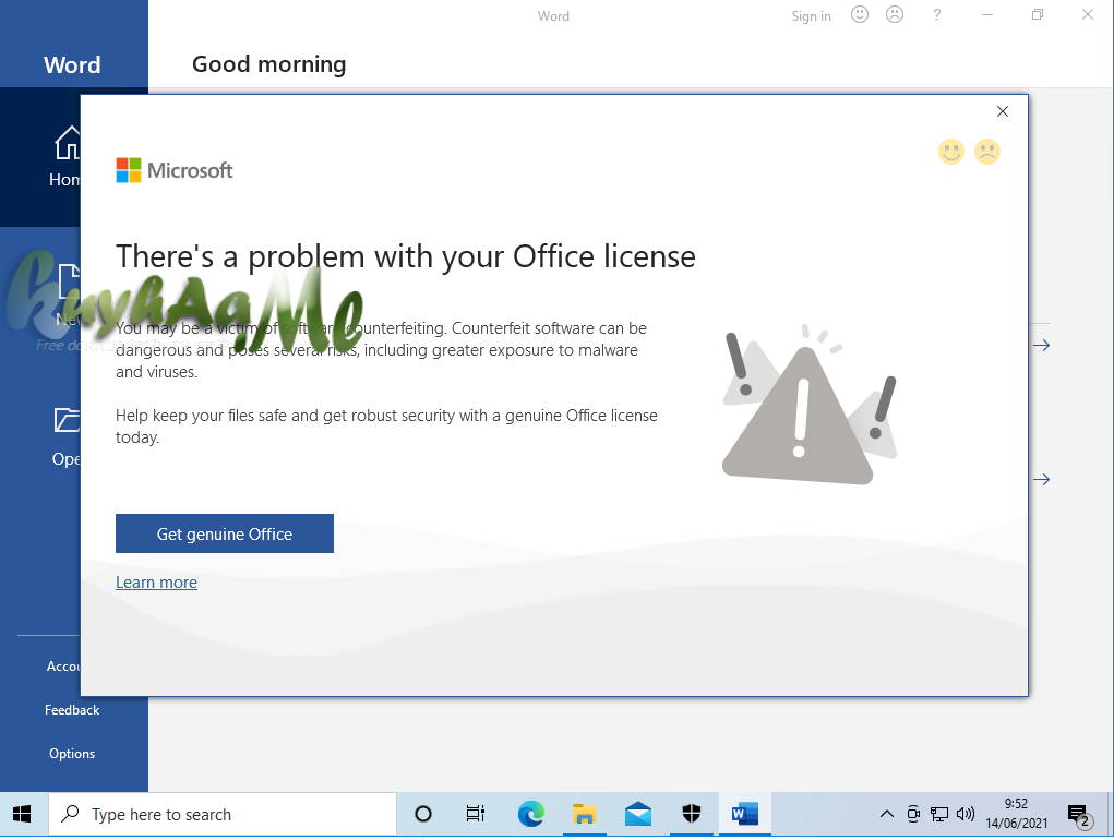 Fix Microsoft Office Not Genuine