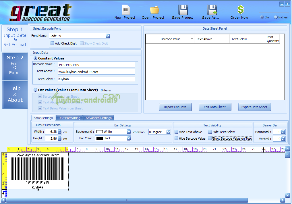 Great Barcode Generator 2.1 Terbaru