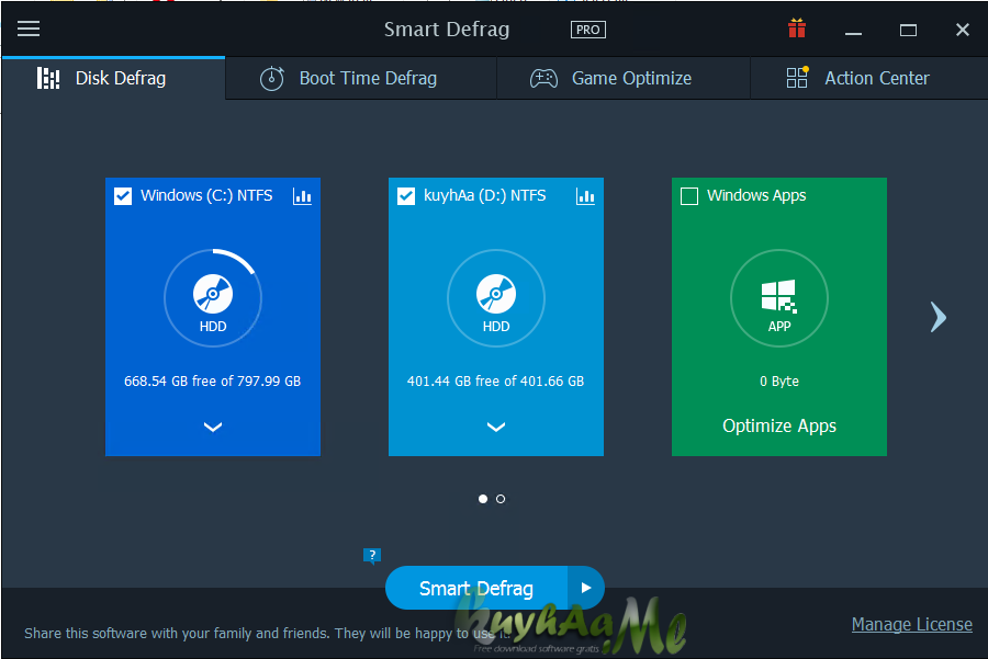 IObit Smart Defrag Pro 11.0.0.466 Full Terbaru