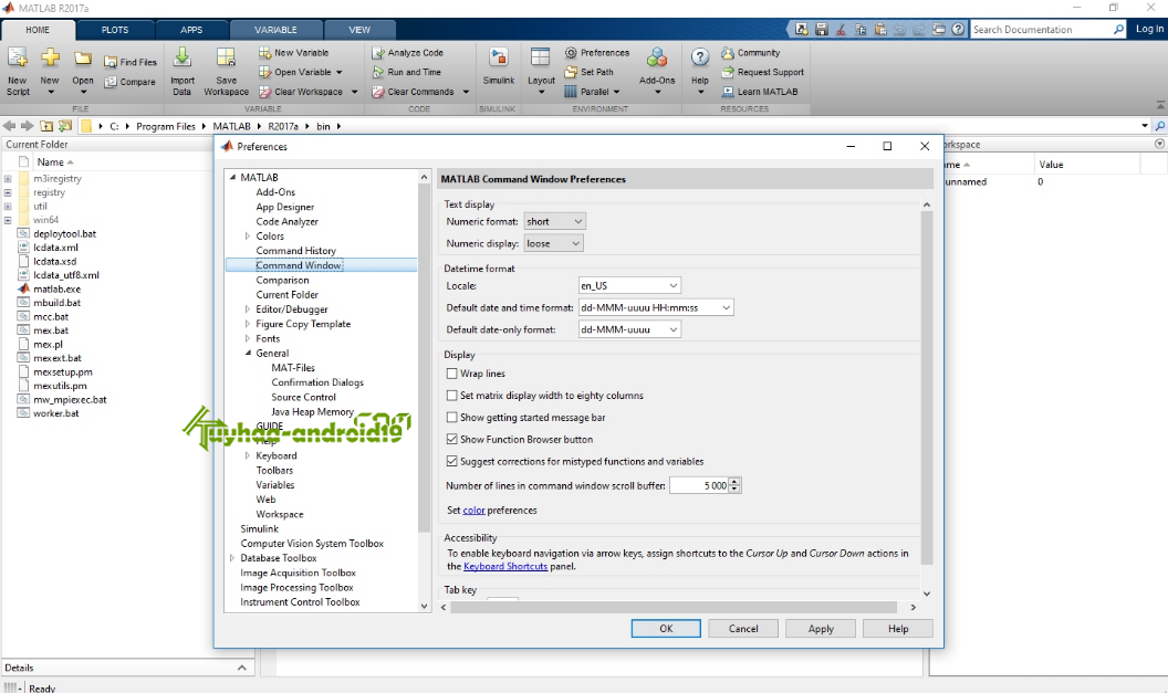 Mathworks MATLAB R2017b 9.3.0.713579 x64 Full Terbaru