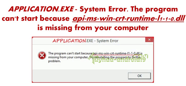 Mengatasi Error api-ms-crt-runtime-l1-1-0.dll