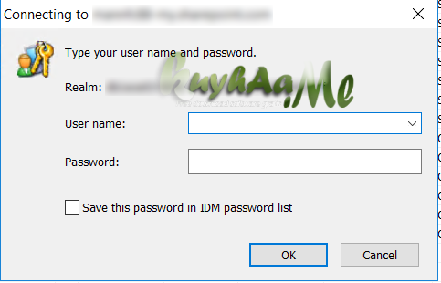 Mengatasi via od minta username dan password