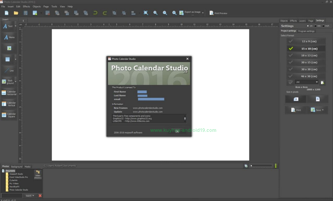 Mojosoft Photo Calendar Studio 2016 2.00 Full