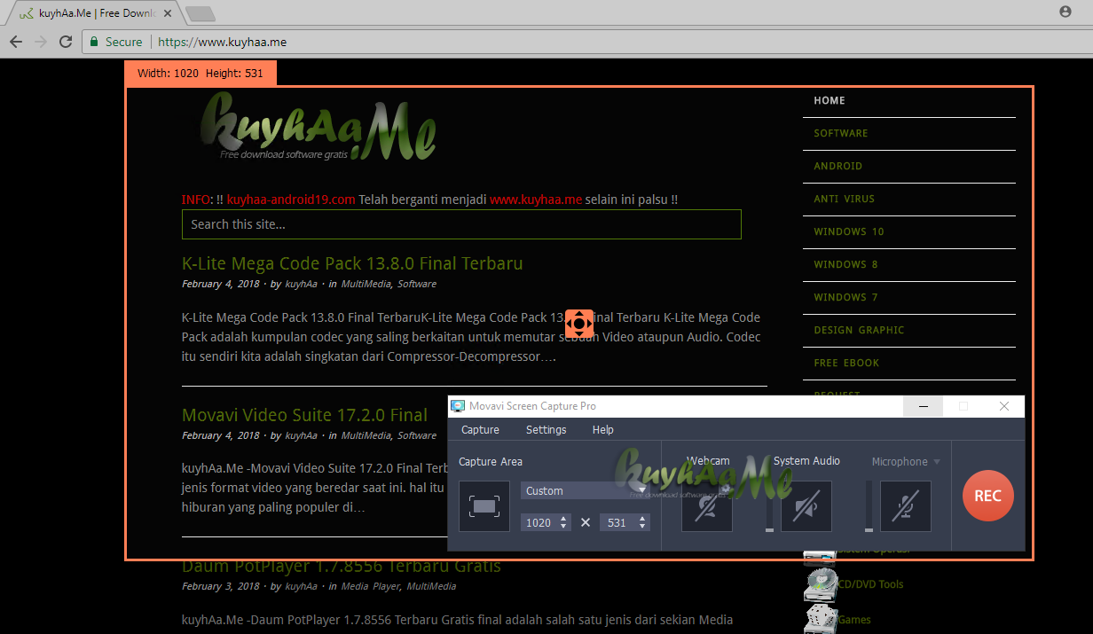 Movavi Screen Recorder 24.7.0 Full Version