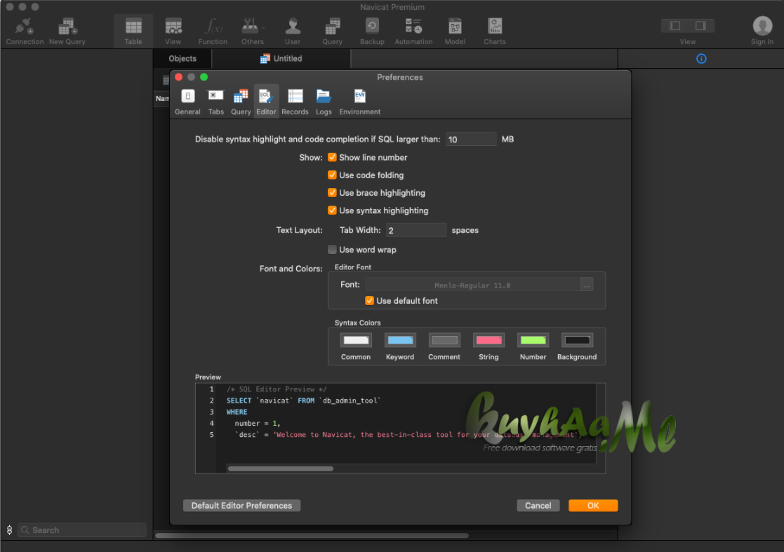 Navicat Premium for Mac Full v17.2.2