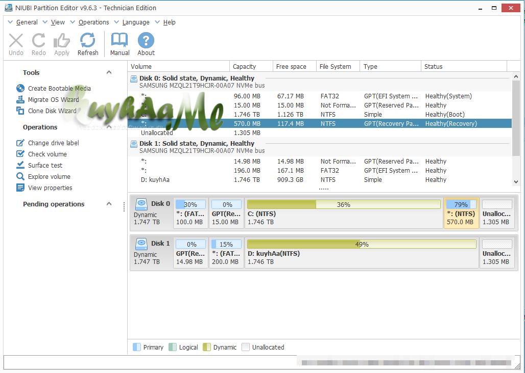 NIUBI Partition Editor 9.9.5 Technician Edition Full