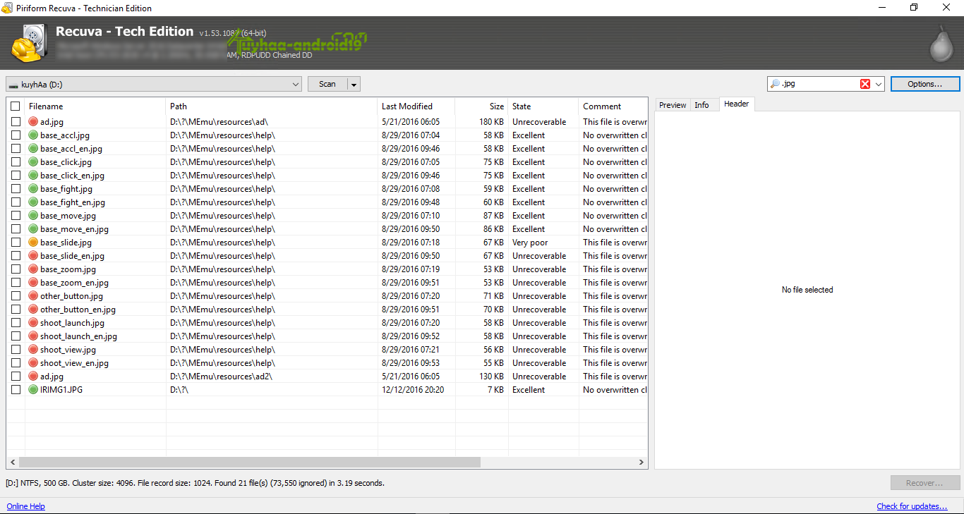 Recuva Technician 1.54.120 Full Version