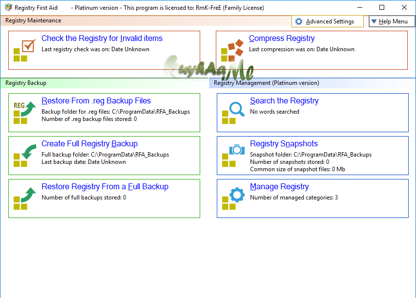 Registry First Aid Platinum 11.3.1 Build 2618 Full Version