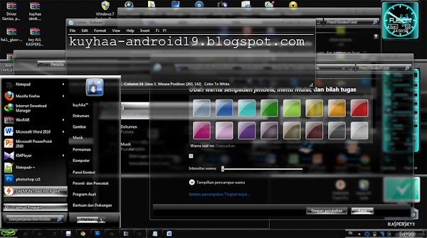 Tema Windows 7 Black Glass Transparan