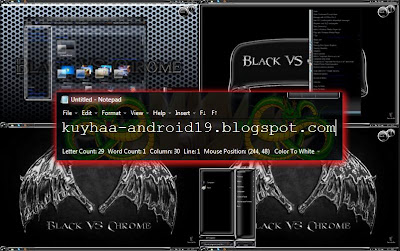 Tema Windows 7 Black vs Chrome Glass