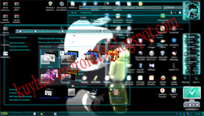 THEME TEMA WINDOWS 7 TRANSPARAN BLUE GLASS
