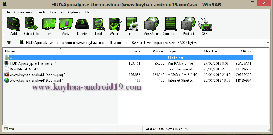 Theme Winrar HUD Machine Cool