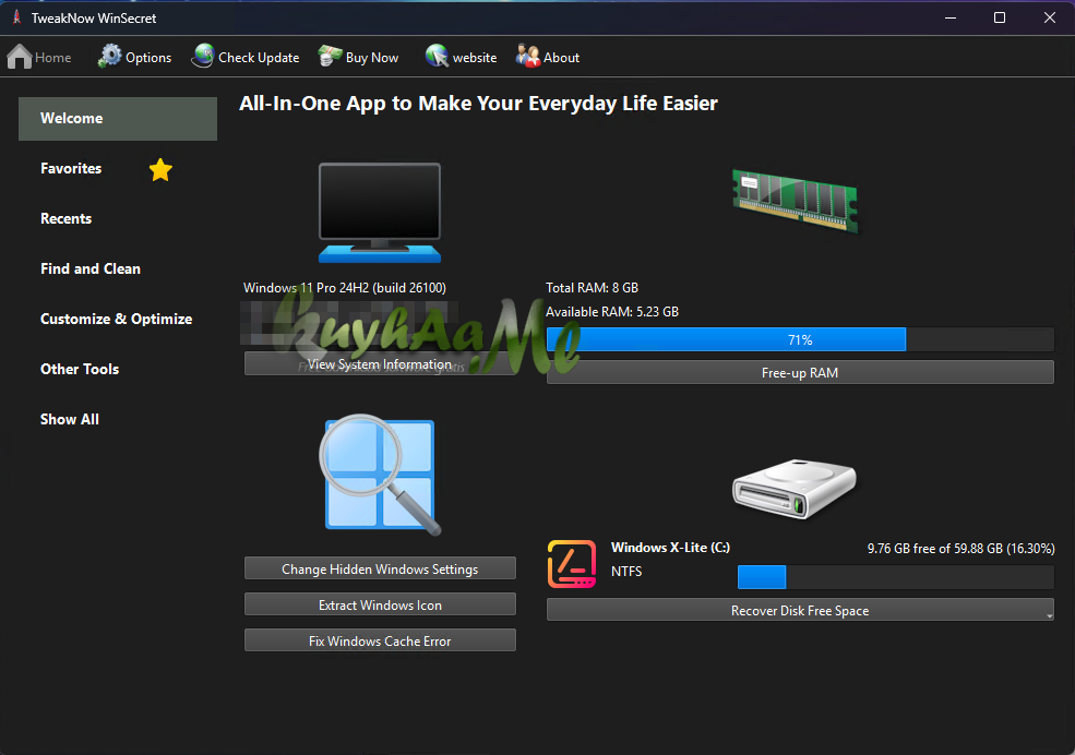TweakNow WinSecret Plus 6.7.6 Full