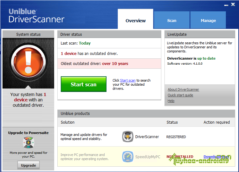 Uniblue DriverScanner 2018 4.2.0.0 terbaru