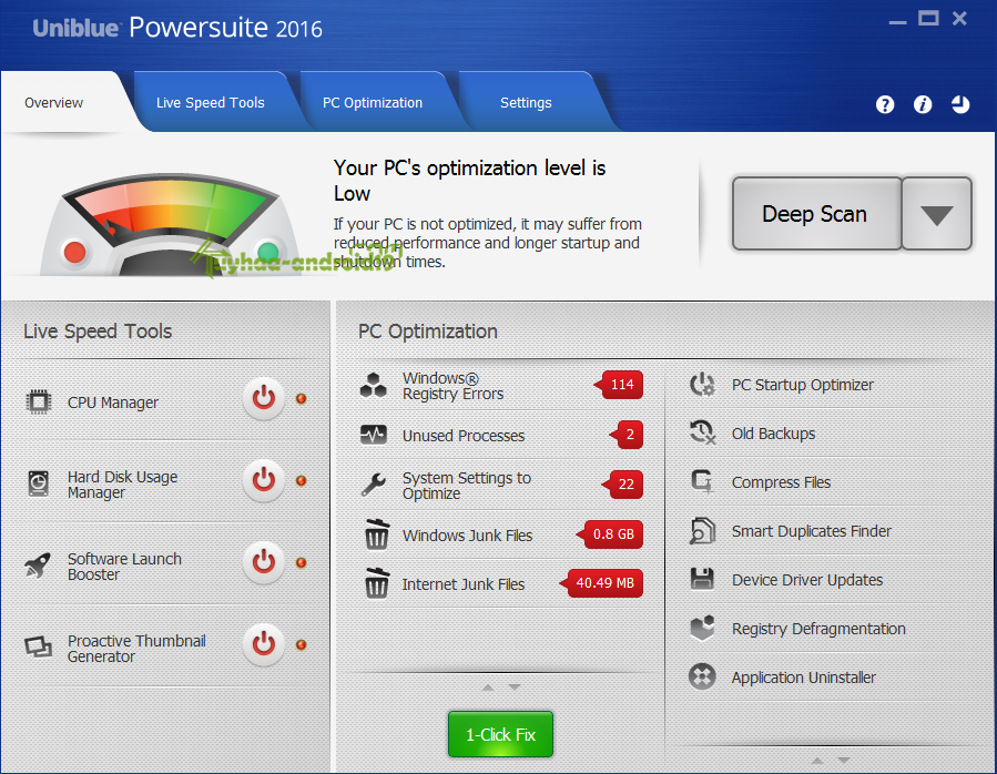 Uniblue Powersuite 2016 4.4.1.0 Full