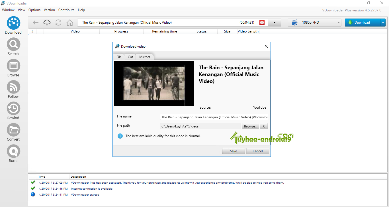 VDownloader Plus 4.5.2737.0 Full Version