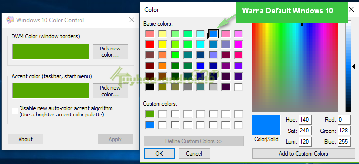Windows 10 Color Control 1.3 Terbaru