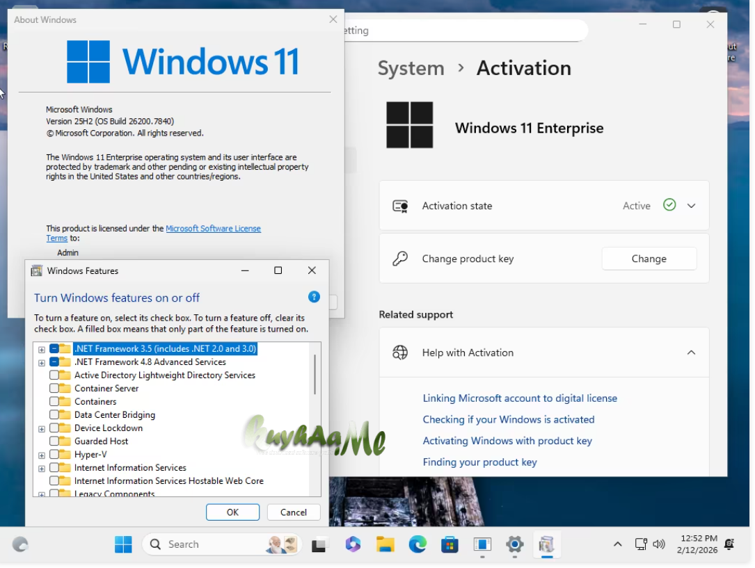 Windows 11 Enterprise/Iot Enterprise 25H2 Build 26200.8655