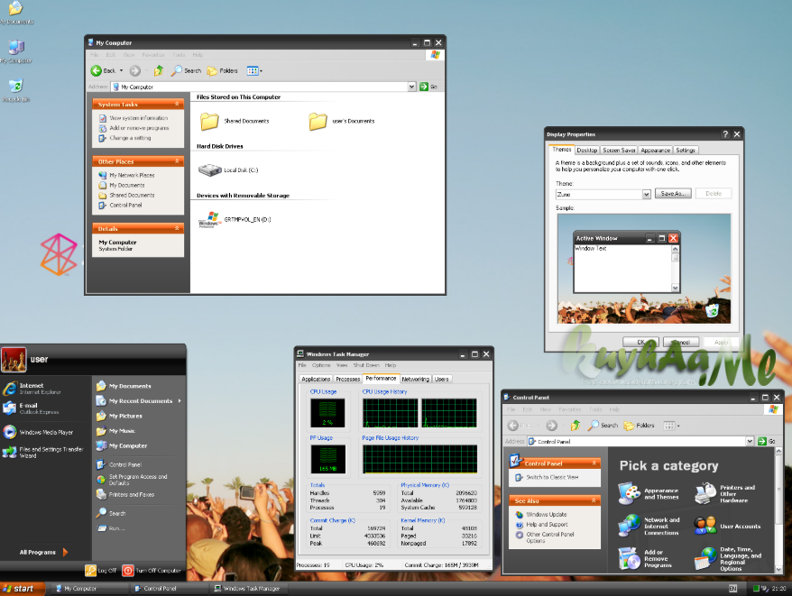 Windows XP Professional SP3 x86 August 2018