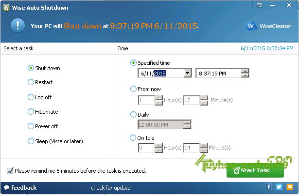 Wise Auto Shutdown 1.46 Gratis terbaru