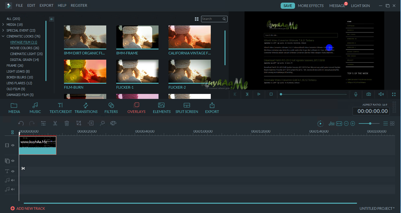 Wondershare Filmora 8.0 Complete Effect Packs