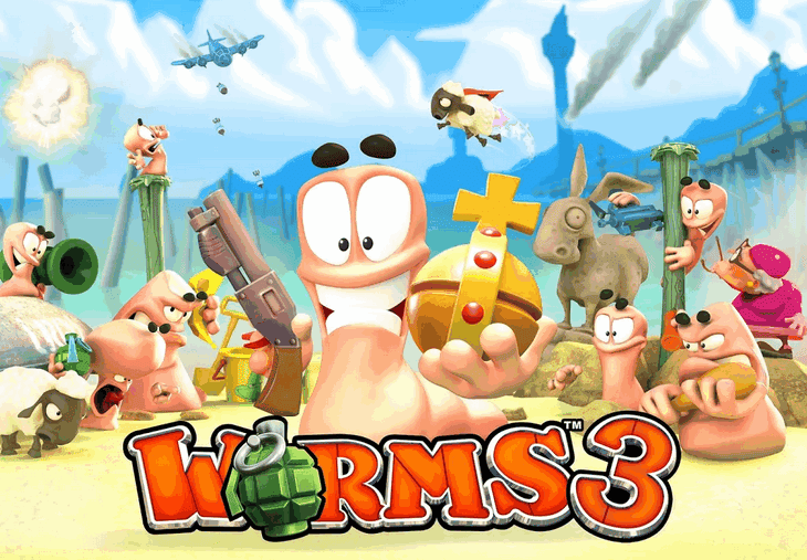 Worms 3 v1.98 APK Plus Data terbaru